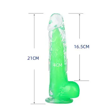 Dildo realistico in cristallo, giocattolo sessuale anale, estremamente morbido, piccolo, adatto ai principianti, dildo in gelatina
