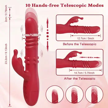 Vibratore riscaldante di alta qualità per il punto G con linguetta stimolante per il clitoride, per un piacere intenso. Spedizione gratuita e imballaggio discreto.