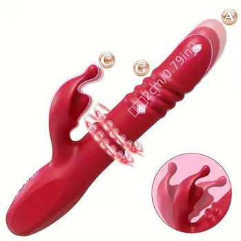 Vibratore riscaldante di alta qualità per il punto G con linguetta stimolante per il clitoride, per un piacere intenso. Spedizione gratuita e imballaggio discreto.