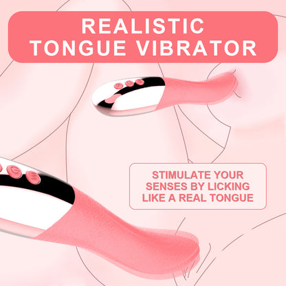 Realistické vibrátory ve tvaru jazyka na olizování s vyhříváním, stimulátorem klitorisu, masáží bradavek, tichý dárek, sexuální hračka pro ženy, vibrátor s tlakovou vlnou na jazyk s realistickou erekcí, doprava zdarma, odeslání do 24 hodin, diskrétní balení, vrácení peněz zdarma