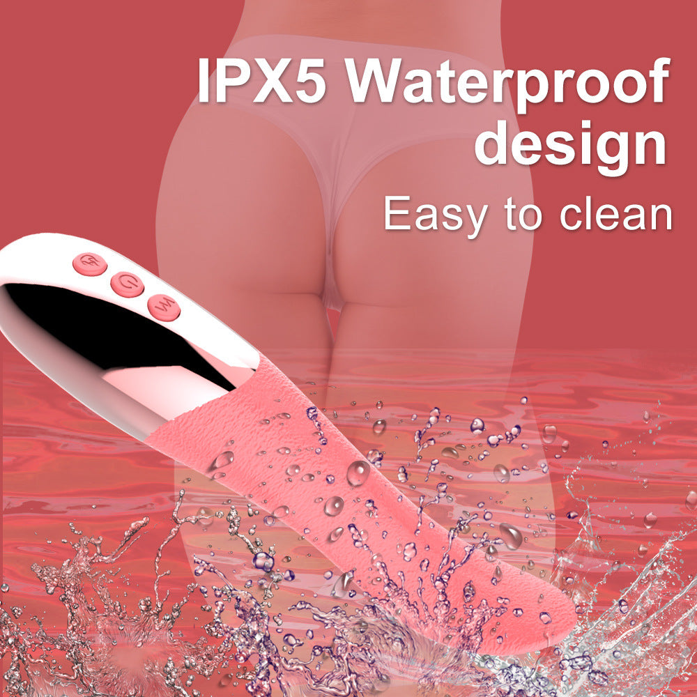 Realistični vibratori za lizanje u obliku jezika s grijanim stimulatorom klitorisa, masažer za bradavice, tihi poklon, seks igračka za žene, vibrator za jezik s valom pritiska i realističnim stimulatorom osjećaja za dame