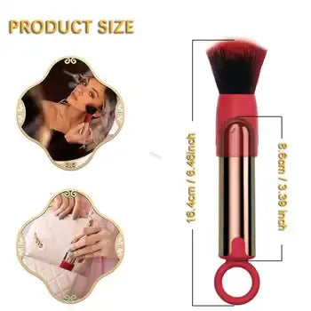 Discreet Silicone G-Spot Make Brush Vibrator with Vibrating Egg and 10 Vibration Modes - Sex Toys