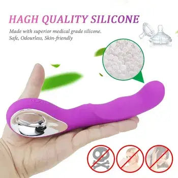 G-Spot Vibrator with Clitoral Stimulator Multi-Speed Silicone Massager - Sex Toys