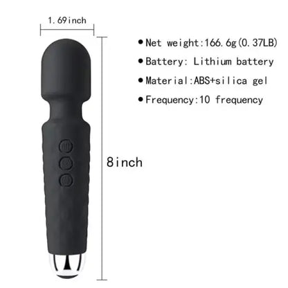 Handheld Vibrating Wand Soft Flexible Powerful Tissue Massager for Head Body Muscle Back Vibrator Men Women Couples