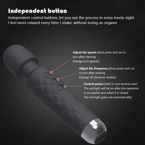 Handheld Vibrating Wand Soft Flexible Powerful Tissue Massager for Head Body Muscle Back Vibrator Men Women Couples
