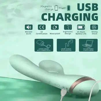 Large Rabbit Vibrator Dildo with G-Spot Stimulation and Powerful Vibrations - Sex Toys