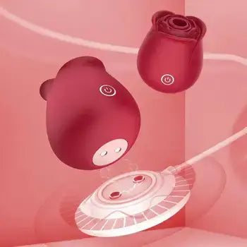 Magnetic Charging Rose Toy Clitoral Sucking Vibrator - Sex Toys