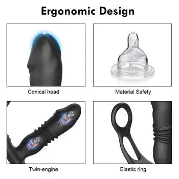 Mobile App Controlled Anal Vibrator for Men & Women Silicone Butt Plug with Remote - Sex Toys