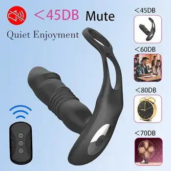 Mobile App Controlled Anal Vibrator for Men & Women Silicone Butt Plug with Remote - Sex Toys