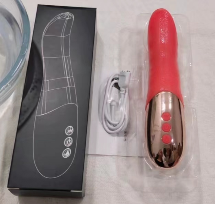 Realistični vibratori za lizanje u obliku jezika s grijanim stimulatorom klitorisa, masažer za bradavice, tihi poklon, seks igračka za žene, vibrator za jezik s valom pritiska i realističnim stimulatorom osjećaja za dame