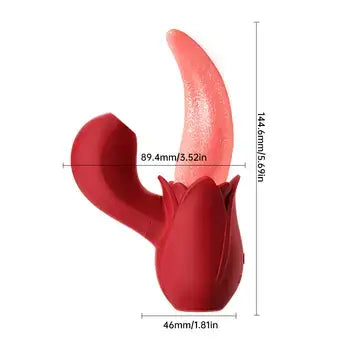 Premium 2-in-1 Rabbit Vibrator with Tongue Licking and Thrusting for Ultimate Pleasure - Sex Toys