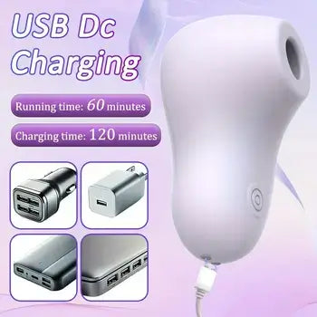 Premium Sucking Vibrating Sex Toy with 10 Modes Magnetic Charging for Clitoral Stimulation - Toys