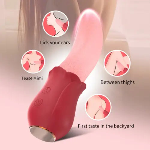 Realistic Tongue Licking Vibrators Clitoris Stimulator Nipple Massager Quiet Gift for Women Pressure Wave Vibrator