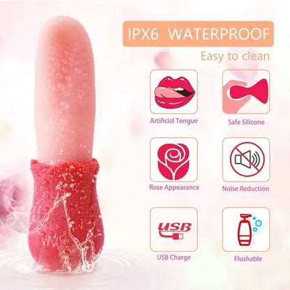 Realistic Tongue Licking Vibrators Clitoris Stimulator Nipple Massager Quiet Gift for Women Pressure Wave Vibrator