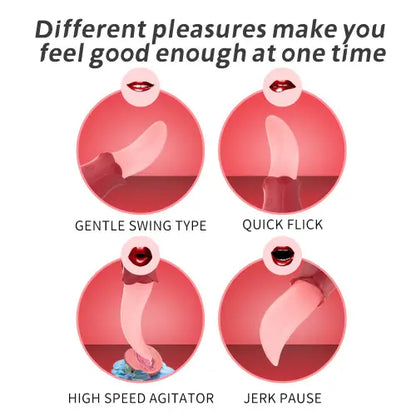 Realistic Tongue Licking Vibrators Clitoris Stimulator Nipple Massager Quiet Gift for Women Pressure Wave Vibrator