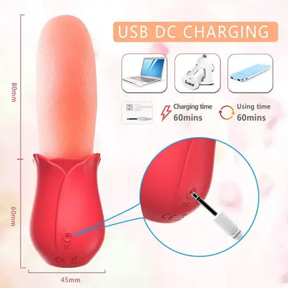 Realistic Tongue Licking Vibrators Clitoris Stimulator Nipple Massager Quiet Gift for Women Pressure Wave Vibrator