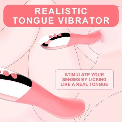 Realistic Tongue Shaped Licking Vibrators with Heating Clitoris Stimulator Nipple Massager Quiet Gift Sex Toy for Women