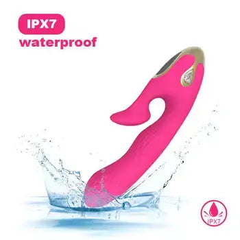 Rechargeable Rose Silicone G-Spot Vibrator Discreet USB Pleasure Wand - Sex Toys
