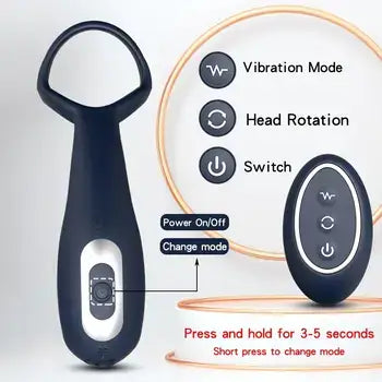 Remote Control Prostate heating licking Vibrator - Sex Toys