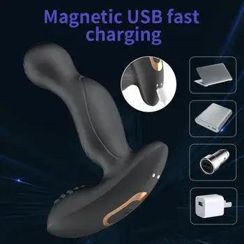 Remote Control Prostate Massager with 10 Vibrating Modes and Waterproof Design - Sex Toys