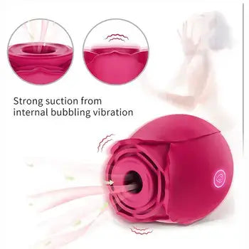 Rose Sucking Vibrator for Women Clitoral Stimulator Whisper Quiet Adult Toy - Sex Toys