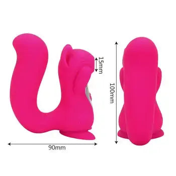 Silicone Waterproof Squirrel Shaped Vibrator with Suction - Sex Toys