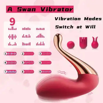 Swan Bullet Vibrator Ultra Powerful Clitoral Stimulator with 10 Vibration Modes - Sex Toys