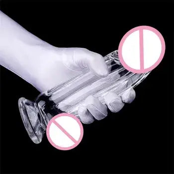 Transparent Realistic Large Crystal Dildo - Sex Toys