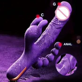 USB Rechargeable Rabbit Vibrator Adult Pleasure Toy with Dual Stimulation - Sex Toys