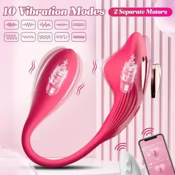 Wearable Vibrator Sex Toy APP Controlled G-Spot & Clitoral Stimulator - Toys